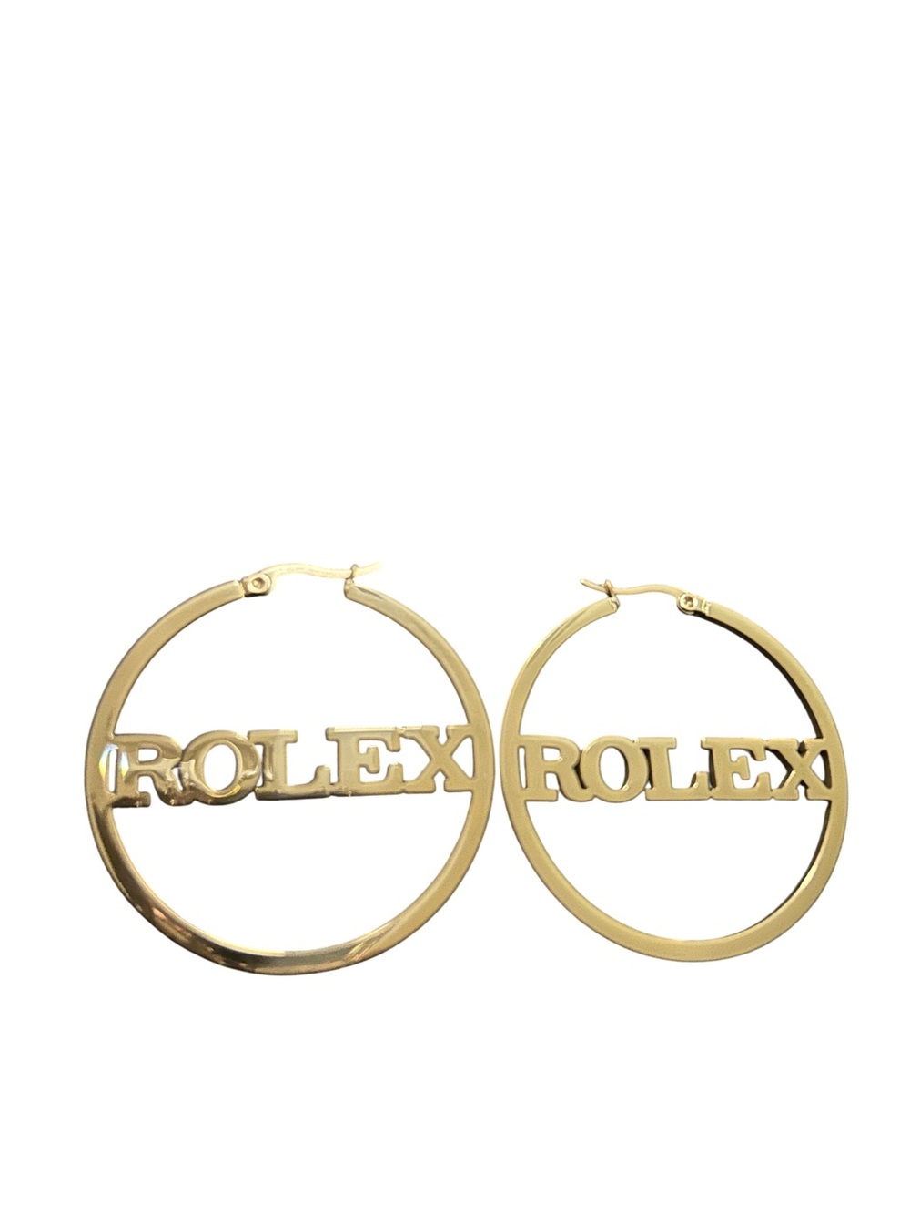Rolex Gold Logo Hoop Earrings -Women’s Fashion jewelry